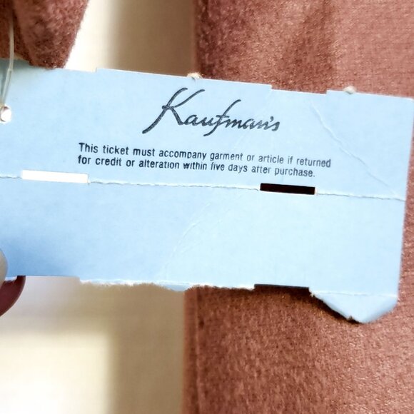 VINTAGE NWT Union Made Retro • Forecaster Of Boston • Long Mauve Coat Size 13/14 - Picture 8 of 11